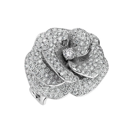 Diamond ring Flowing Flower