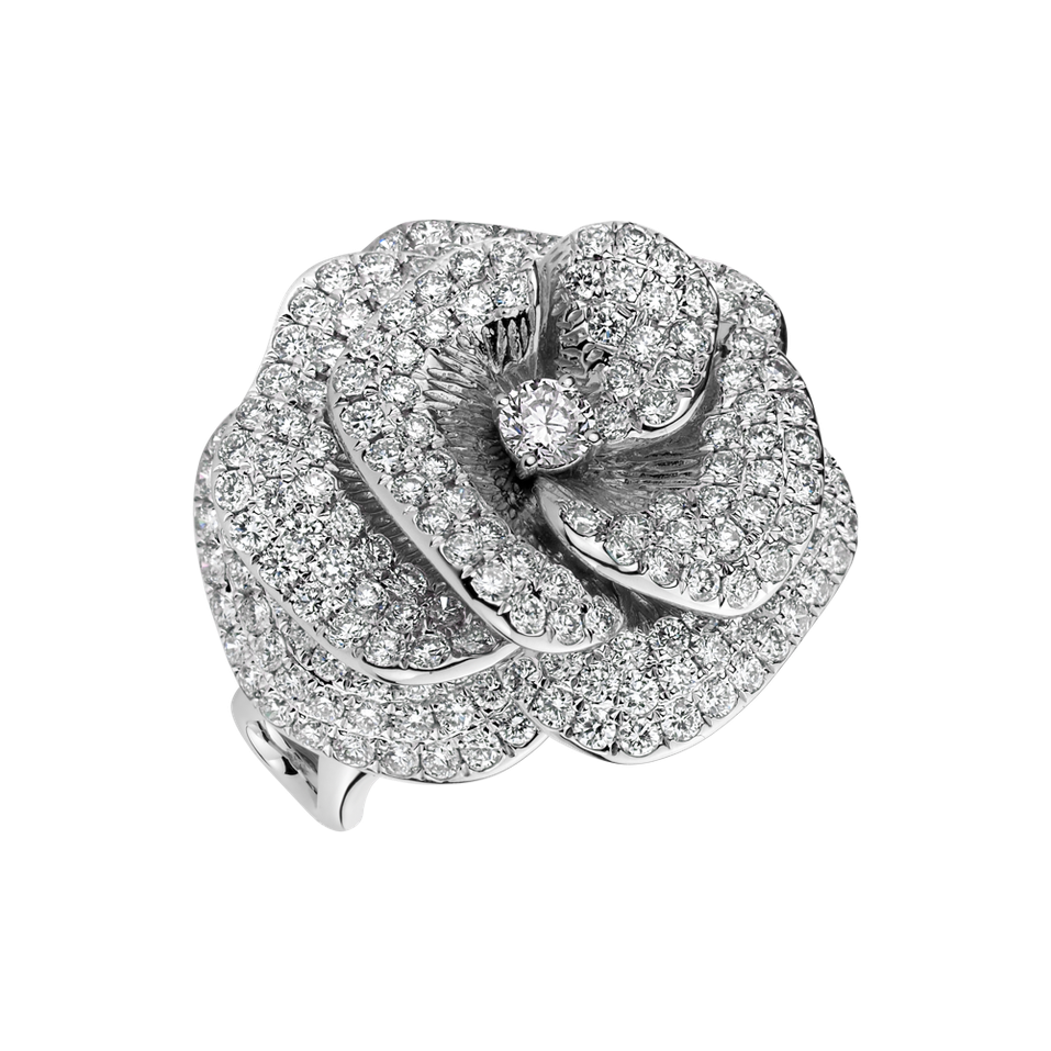 Diamond ring Flowing Flower