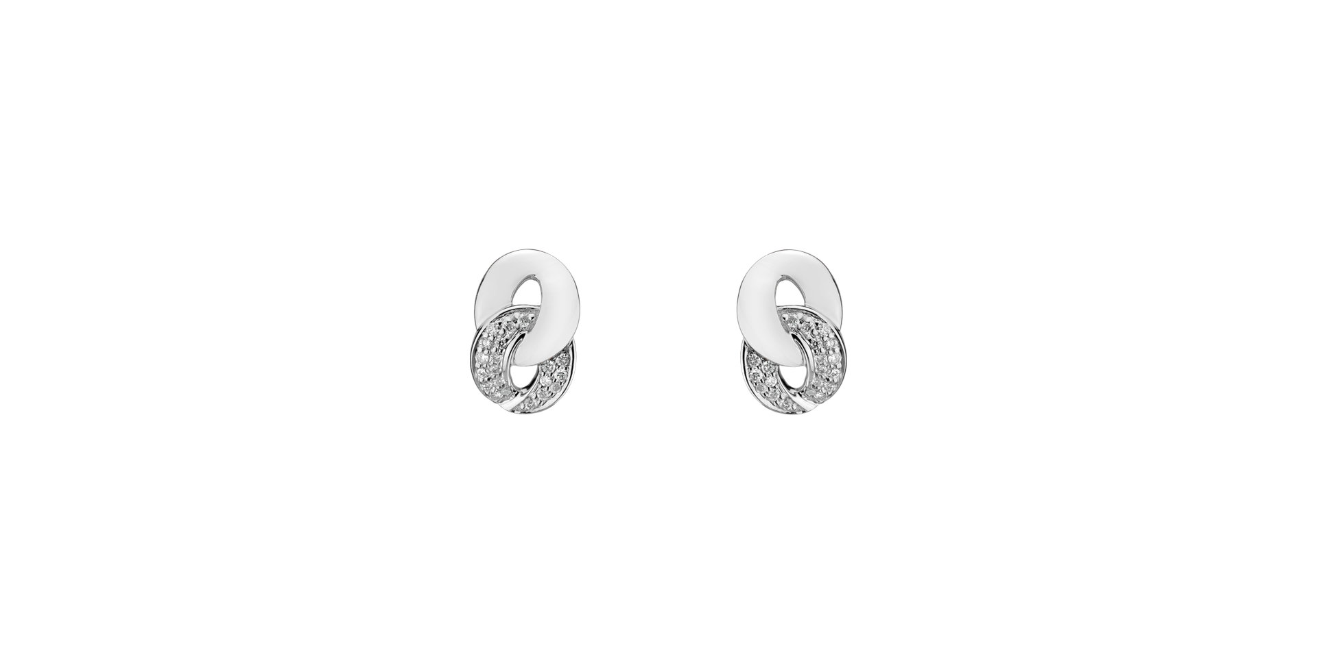 Diamond earrings Double Circle