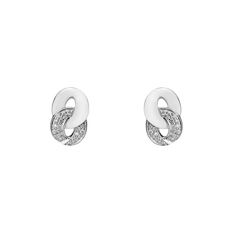 Diamond earrings Double Circle
