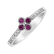 Diamond ring with Ruby Cloverina2