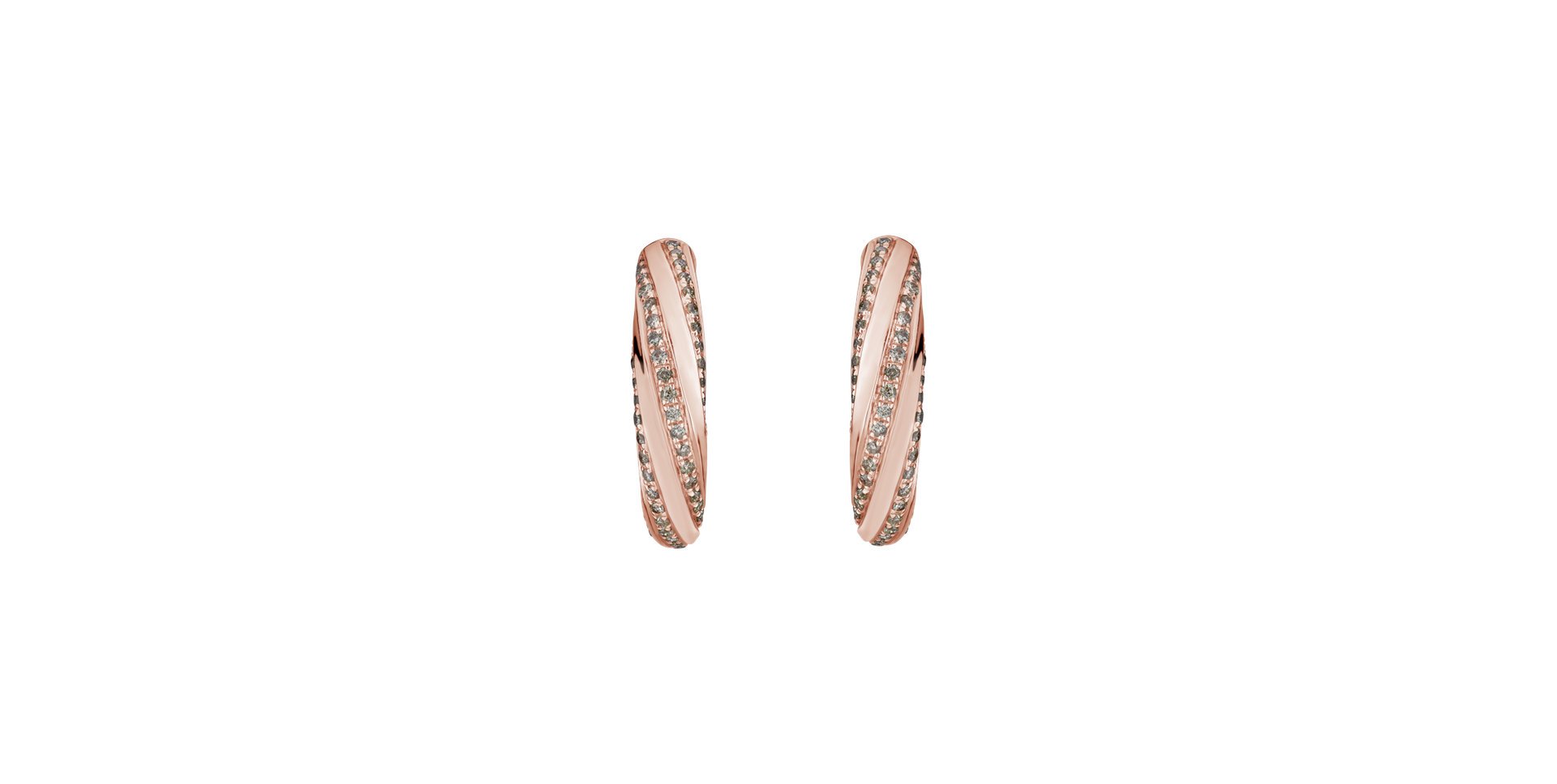 Earrings with brown diamonds Joyful Energy
