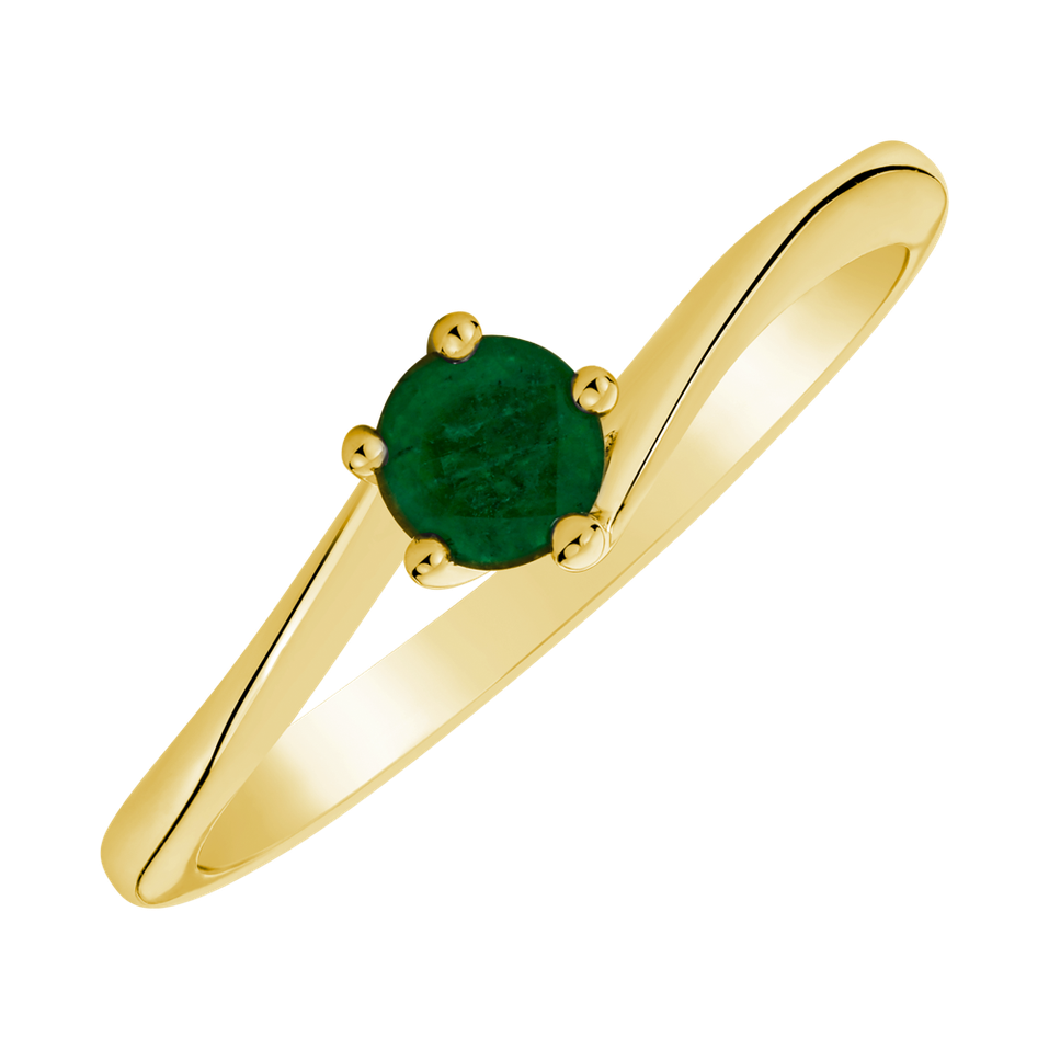 Ring with Emerald Bonbon