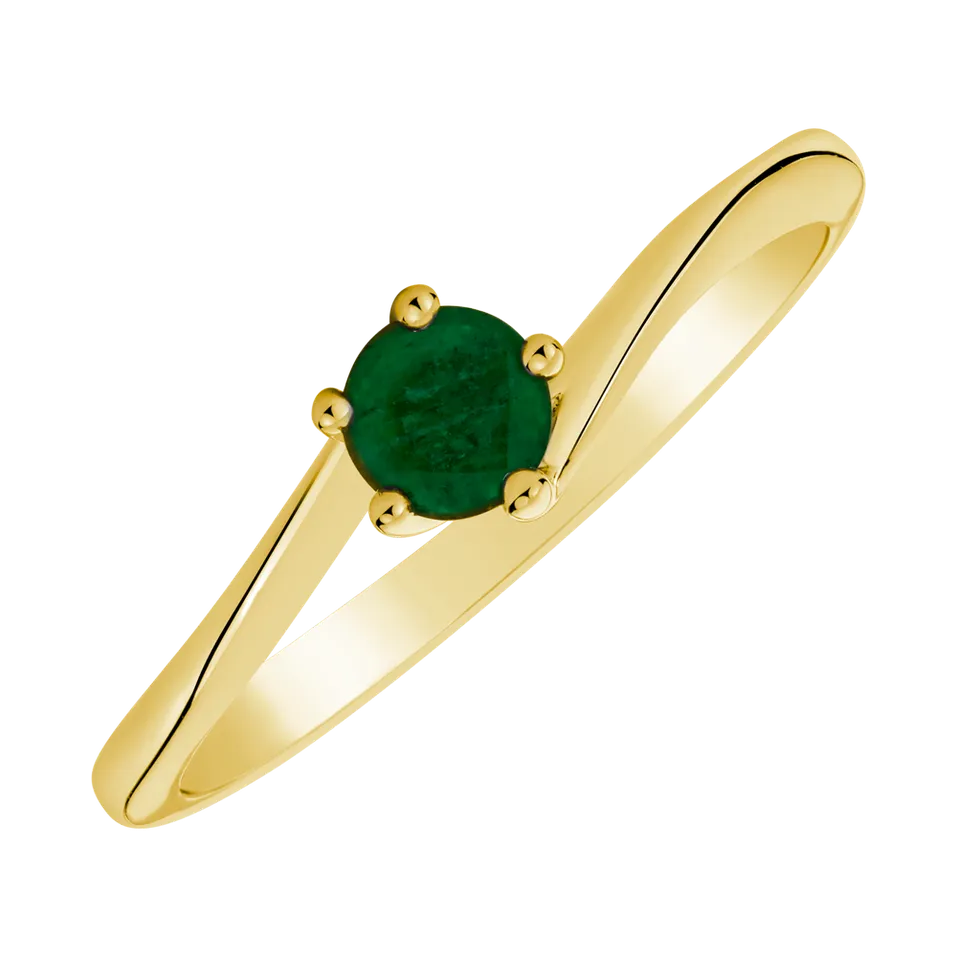 Ring with Emerald Bonbon