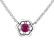 Necklace with Ruby Flower Gem2