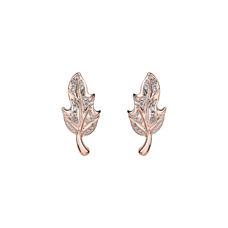 Diamond earrings Autumn Leaves