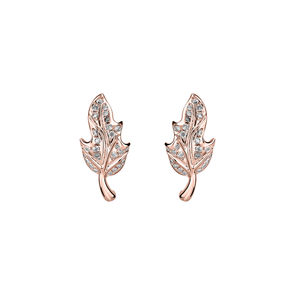 Diamond earrings Autumn Leaves