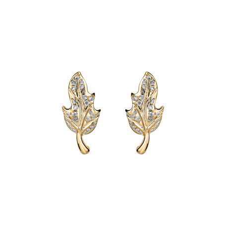 Diamond earrings Autumn Leaves