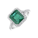 Diamond ring with Emerald Fantasy Gem2