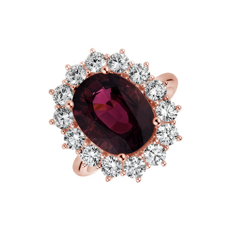 Diamond ring with Tourmalíne Sky Goddess
