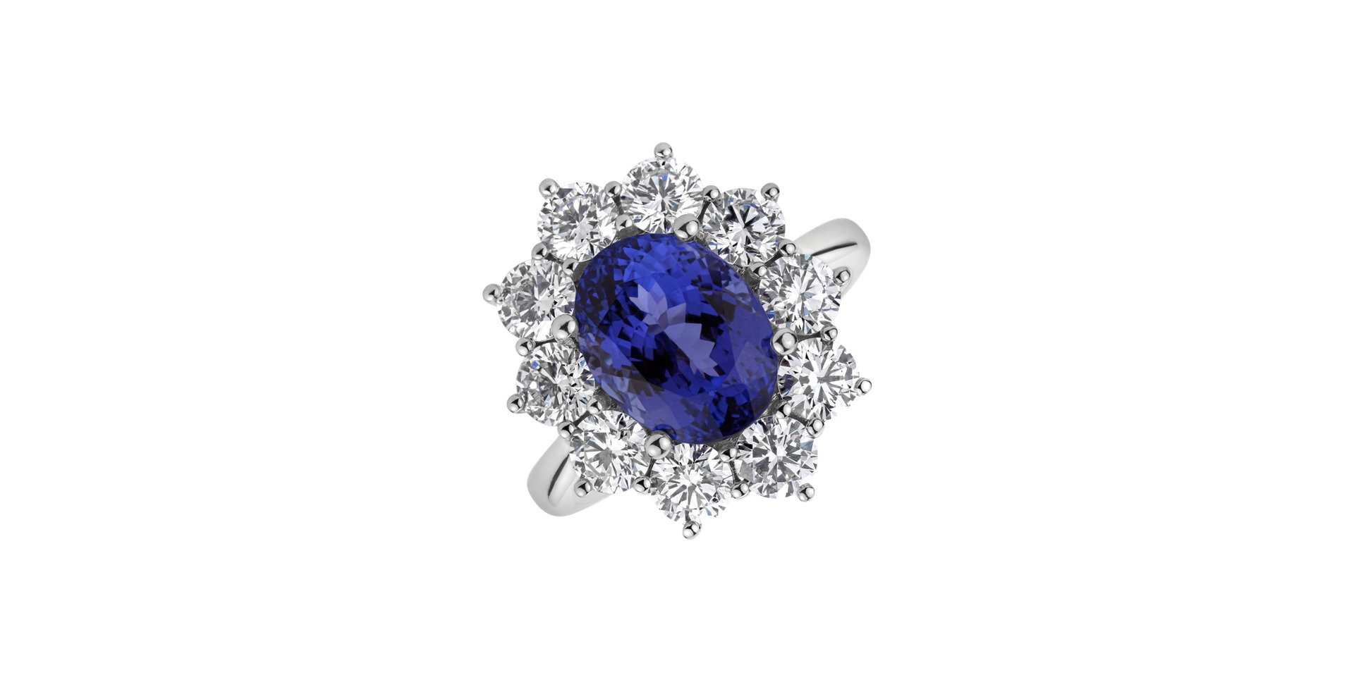 Diamond ring with Tanzanite Sky Goddess