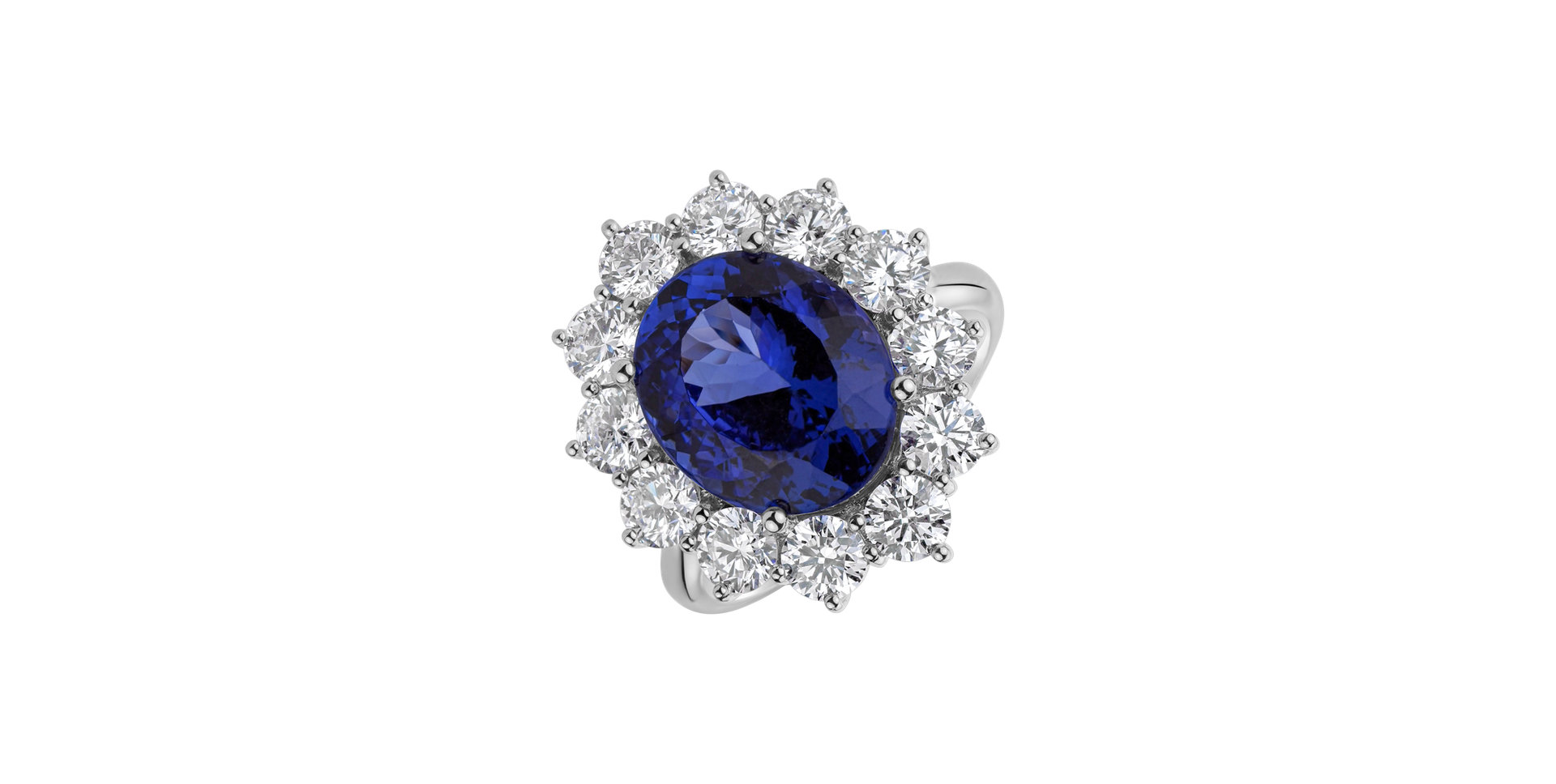 Diamond ring with Tanzanite Sky Goddess
