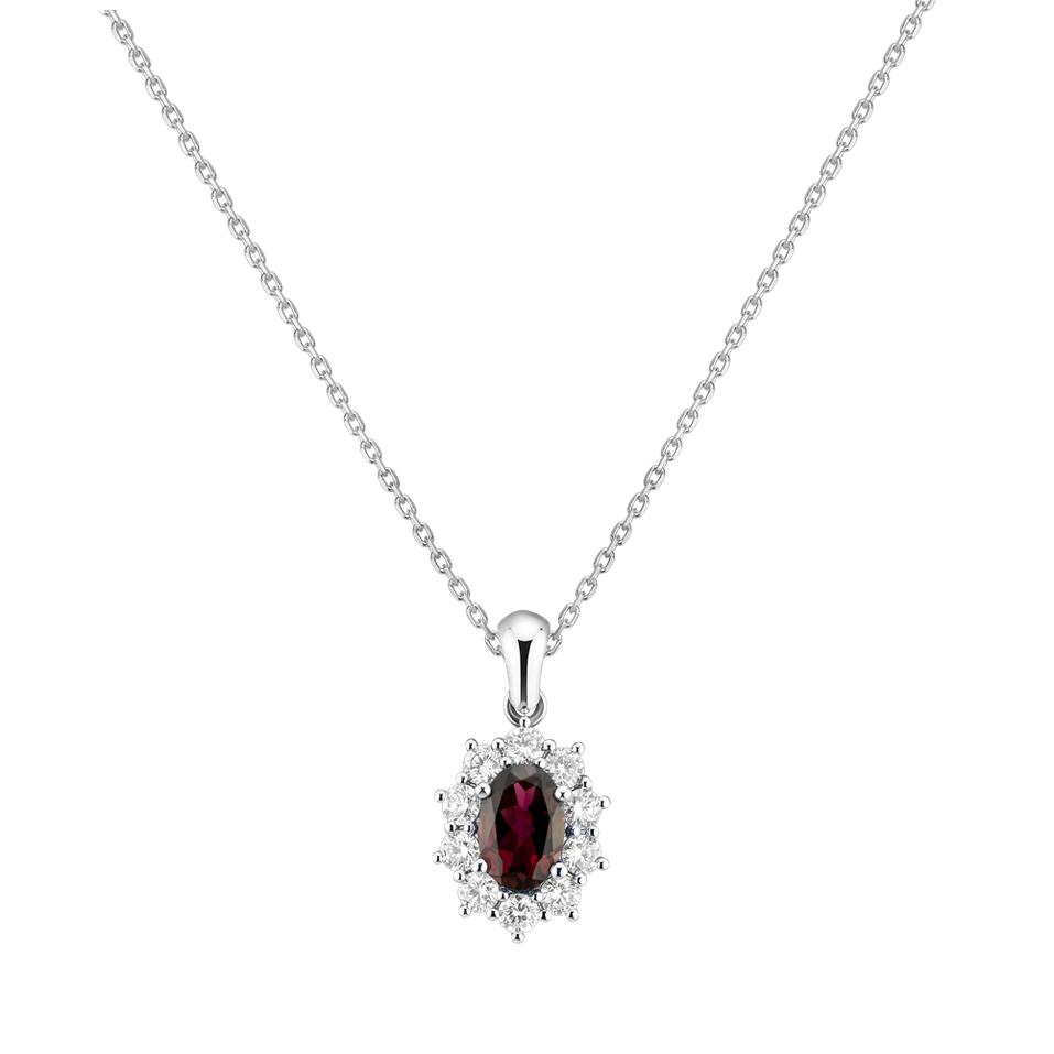 Diamond pendant with Turmalinem Goddess Elegance