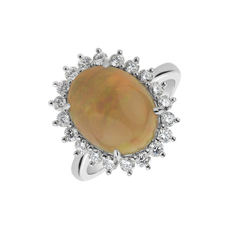 Diamond ring with Opal Diamond Euphoria