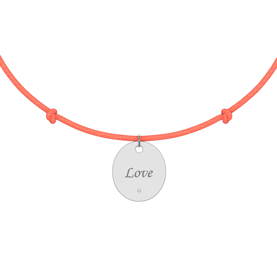 Diamond bracelet with cord Secret Love