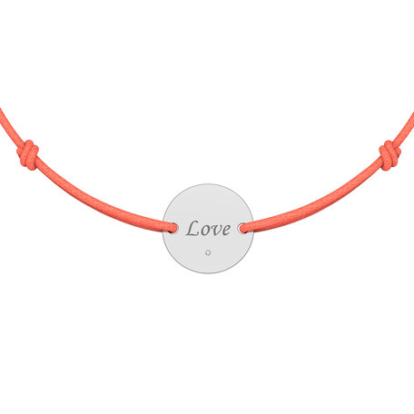 Diamond bracelet with cord Simple Love