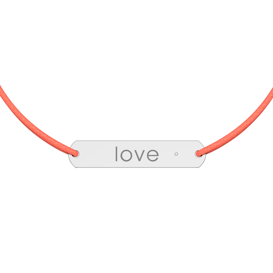 Diamond bracelet with cord Amour Love