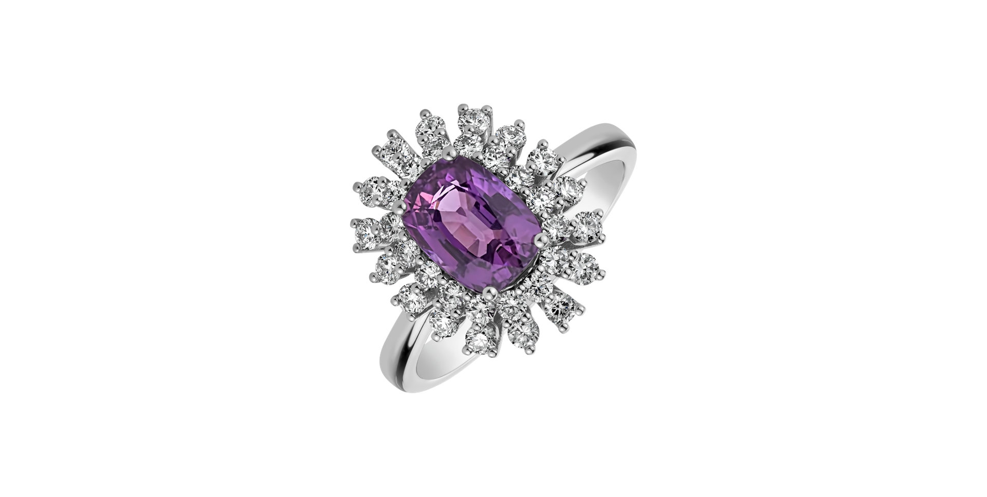 Diamond ring with Sapphire Classy Impulse