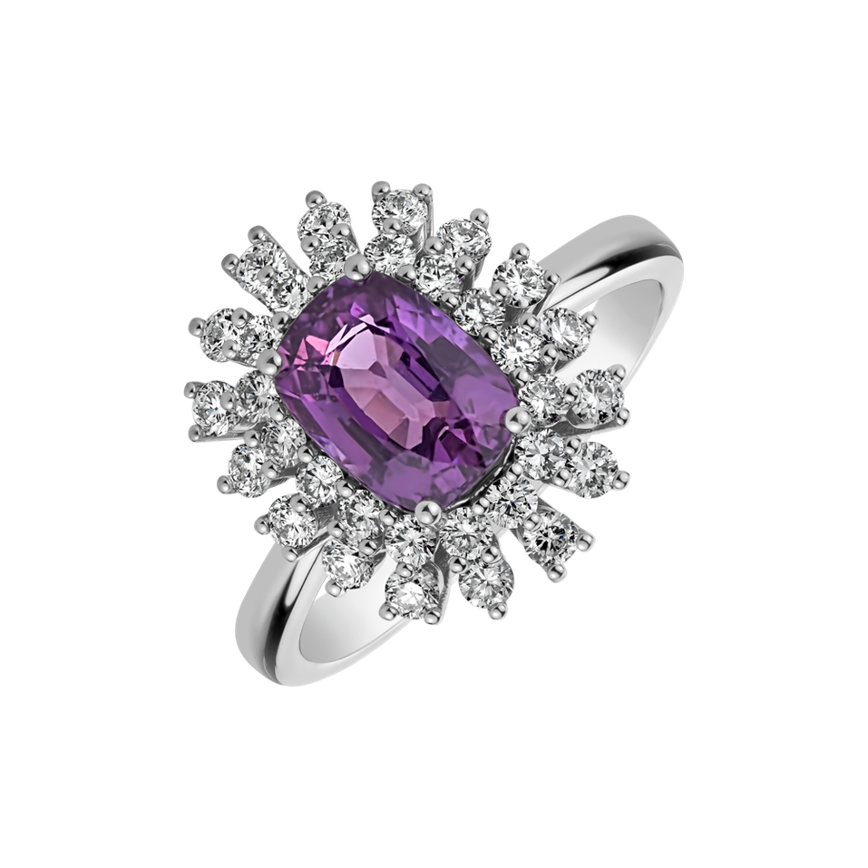 Diamond ring with Sapphire Classy Impulse