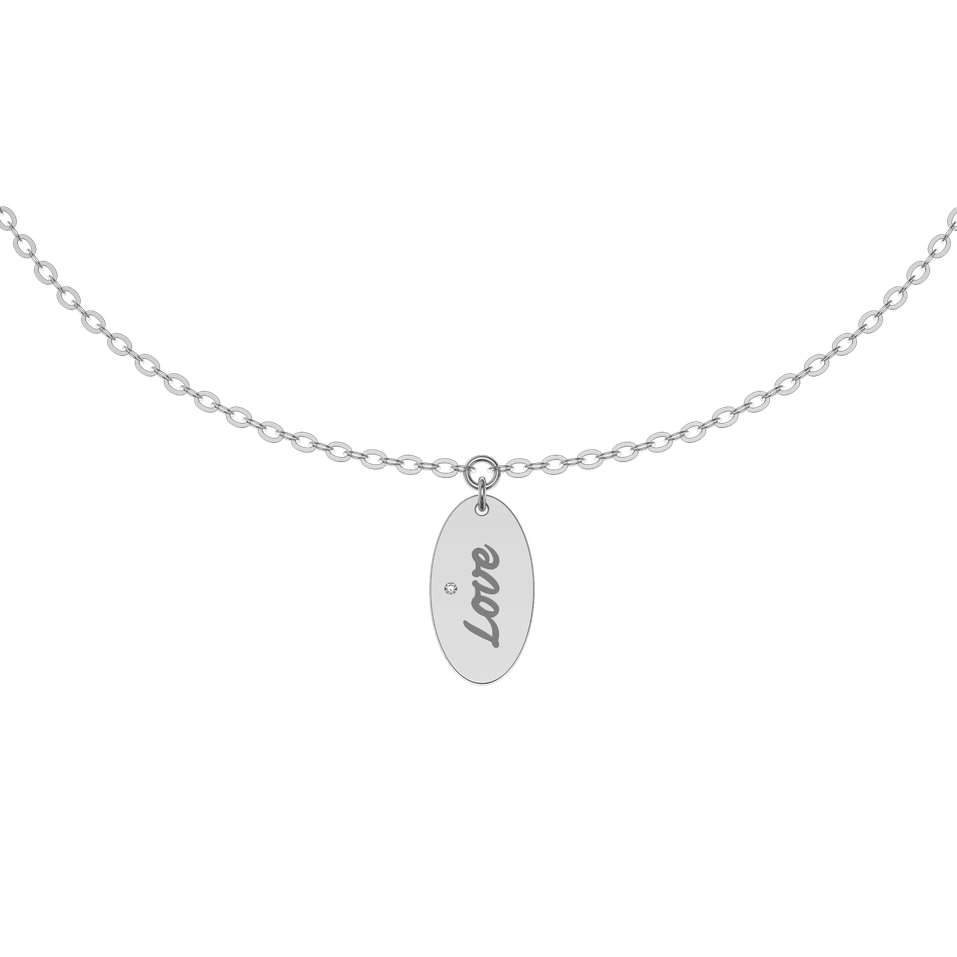 Diamond bracelet Love Amour Message