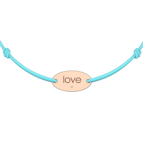 Diamond bracelet with cord Love
