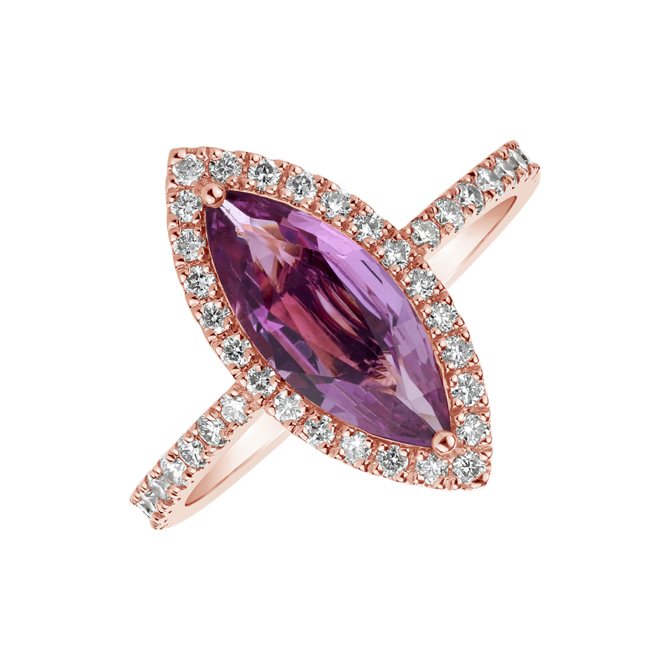 Diamond ring with Sapphire Charming Night