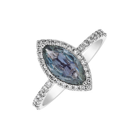 Diamond ring with Sapphire Charming Night