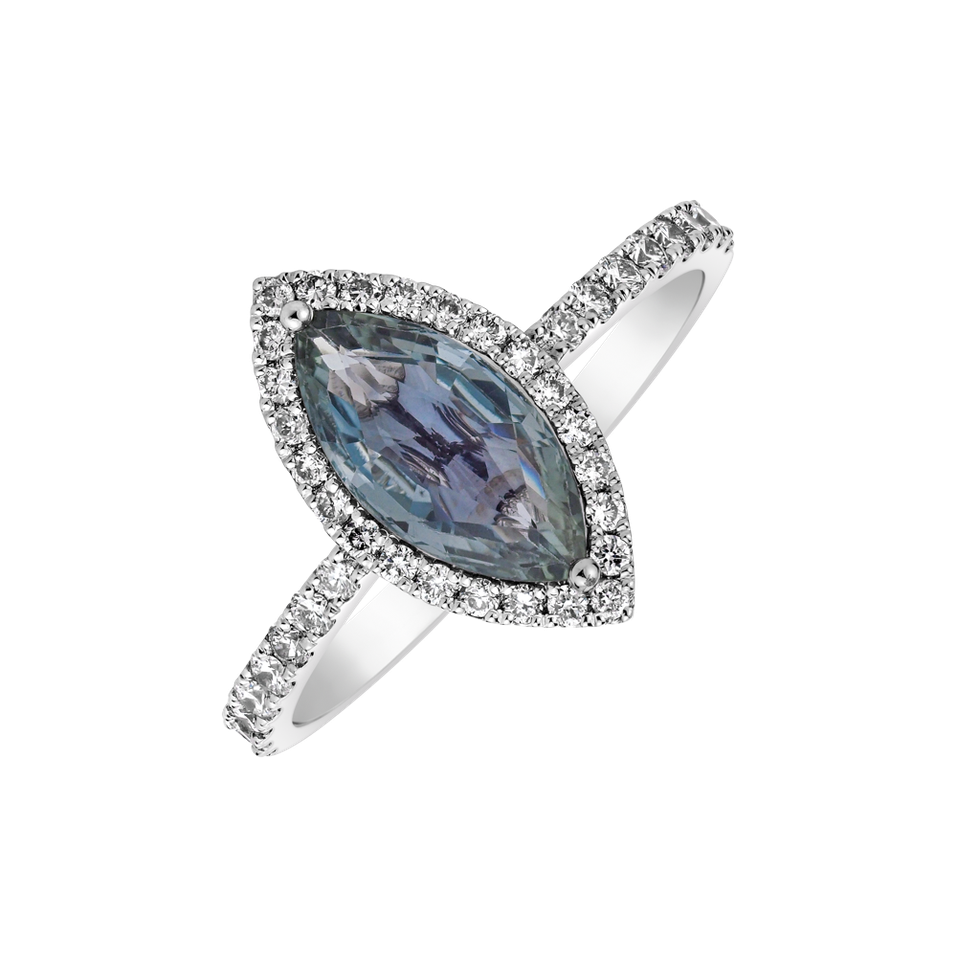 Diamond ring with Sapphire Charming Night