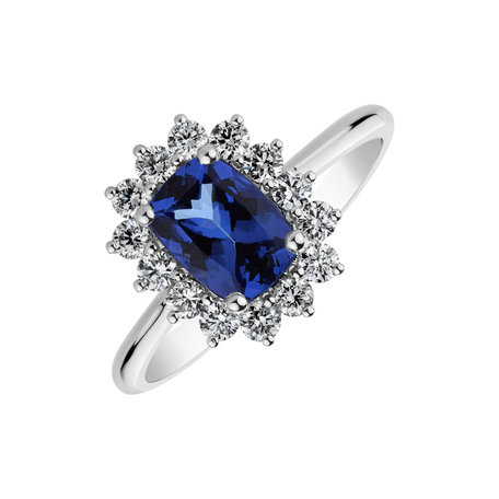 Diamond ring with Tanzanite Paradise Goddess