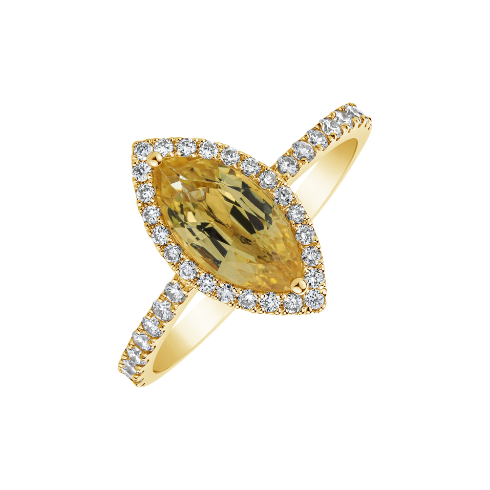 Diamond ring with Sapphire Charming Night
