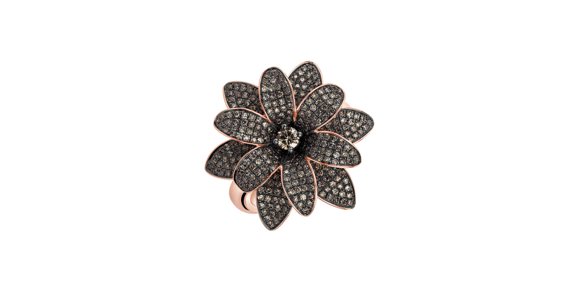 Ring with brown diamonds Diamond Witchery