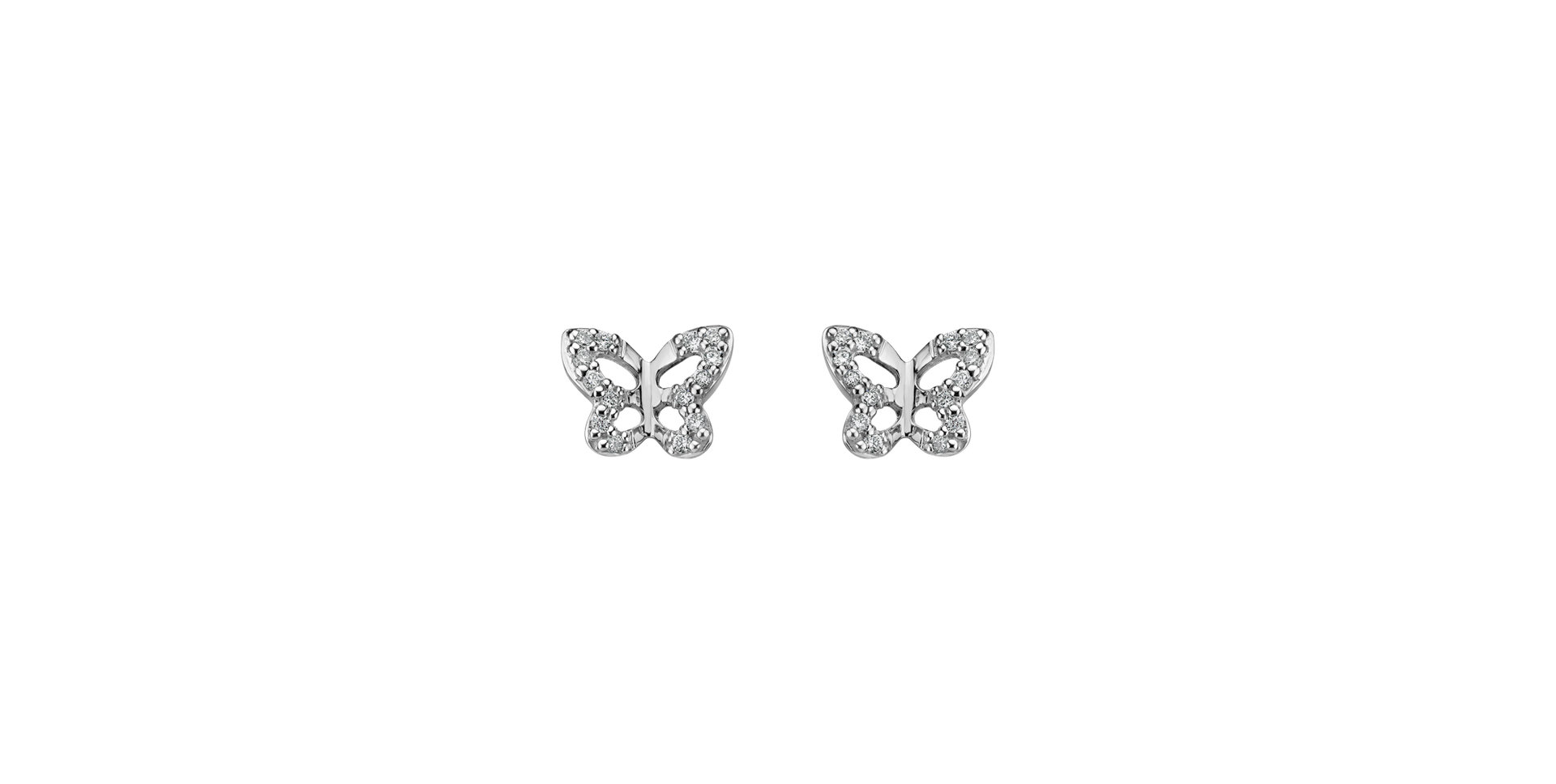 Diamond earrings Cute Butterfly
