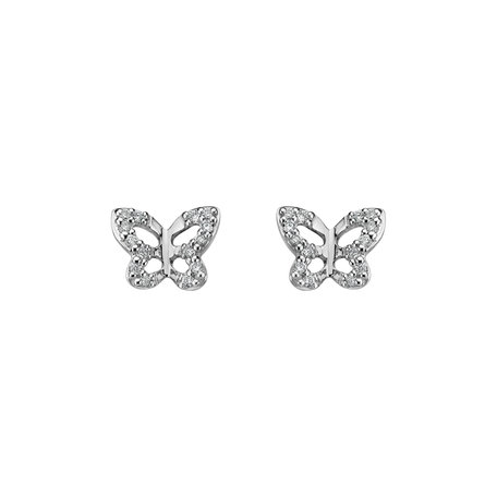 Diamond earrings Cute Butterfly