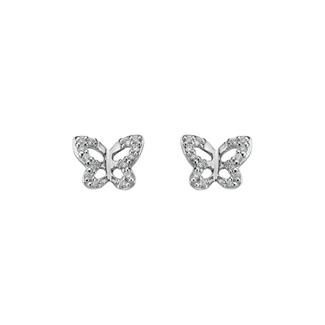 Diamond earrings Cute Butterfly
