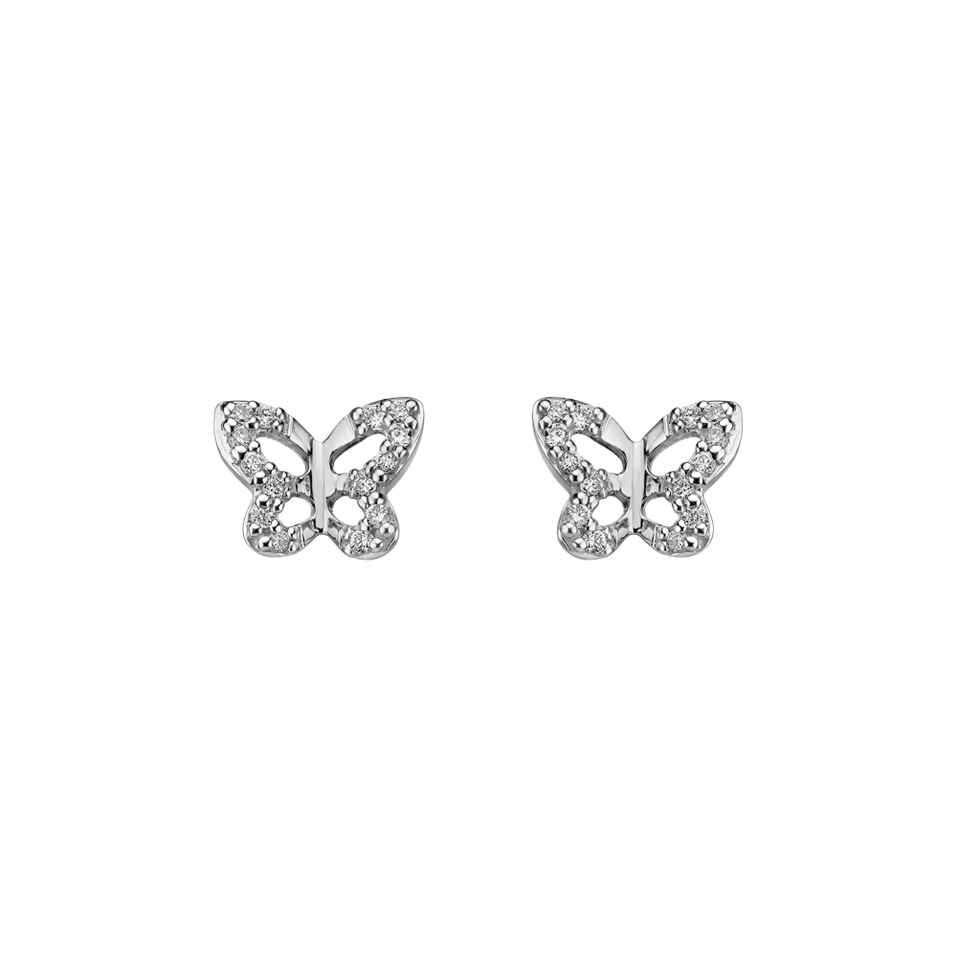 Diamond earrings Cute Butterfly