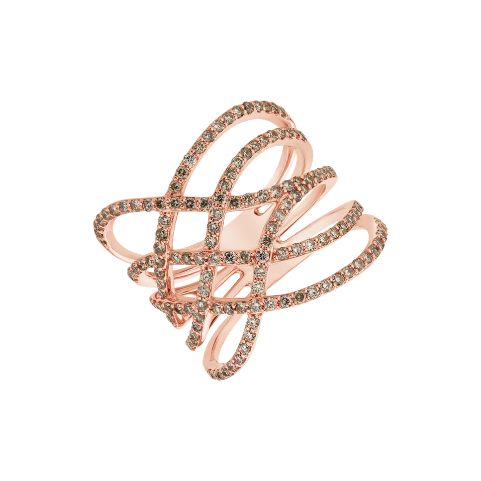 Ring with brown diamonds Starshine Highness