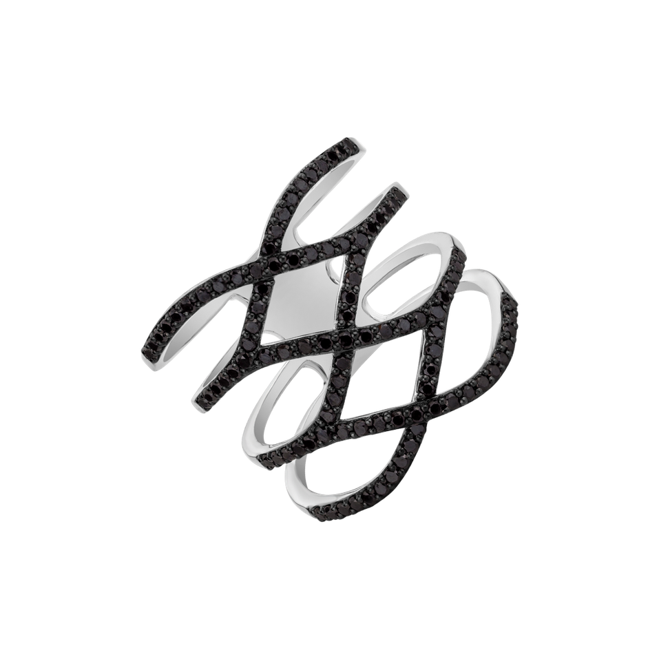 Ring with black diamonds Sunshine Highness