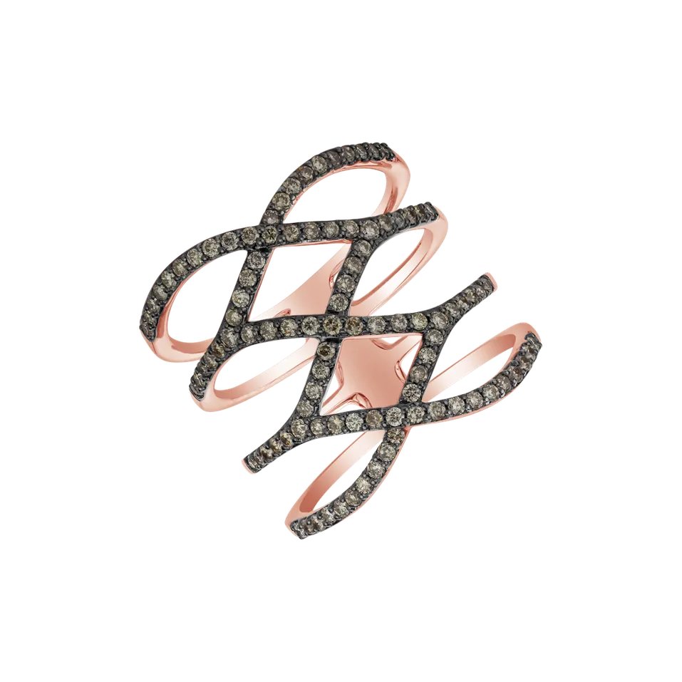 Ring with brown diamonds Sunshine Highness