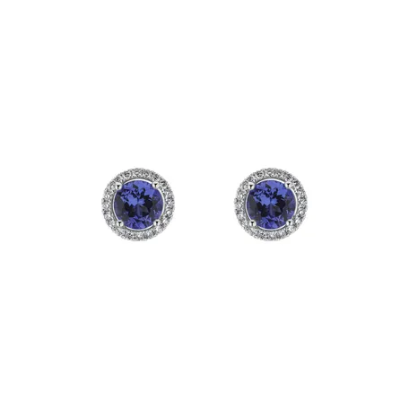 Diamond earrings with Tanzanite Desirae
