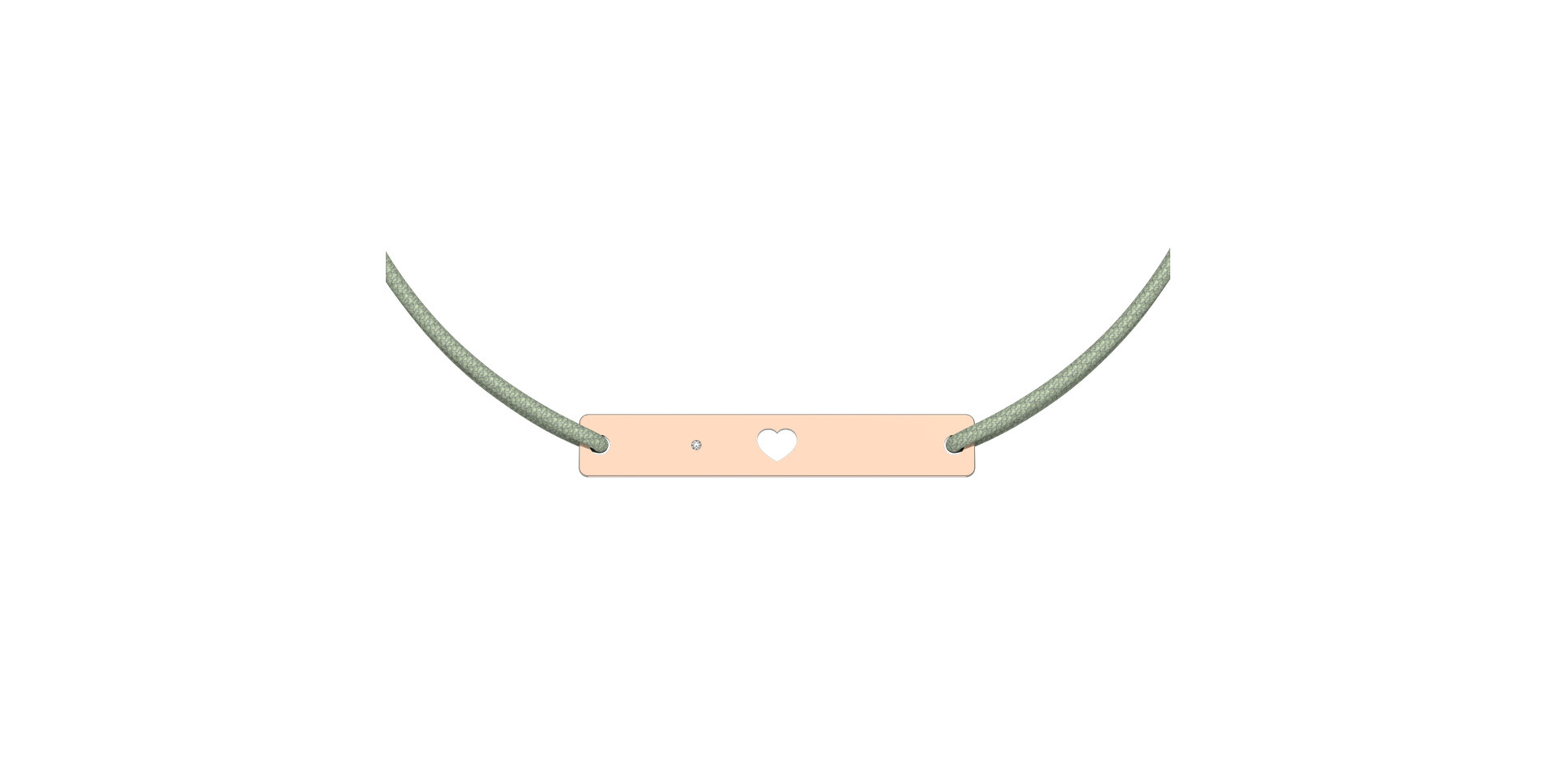 Diamond bracelet Heart Stamp