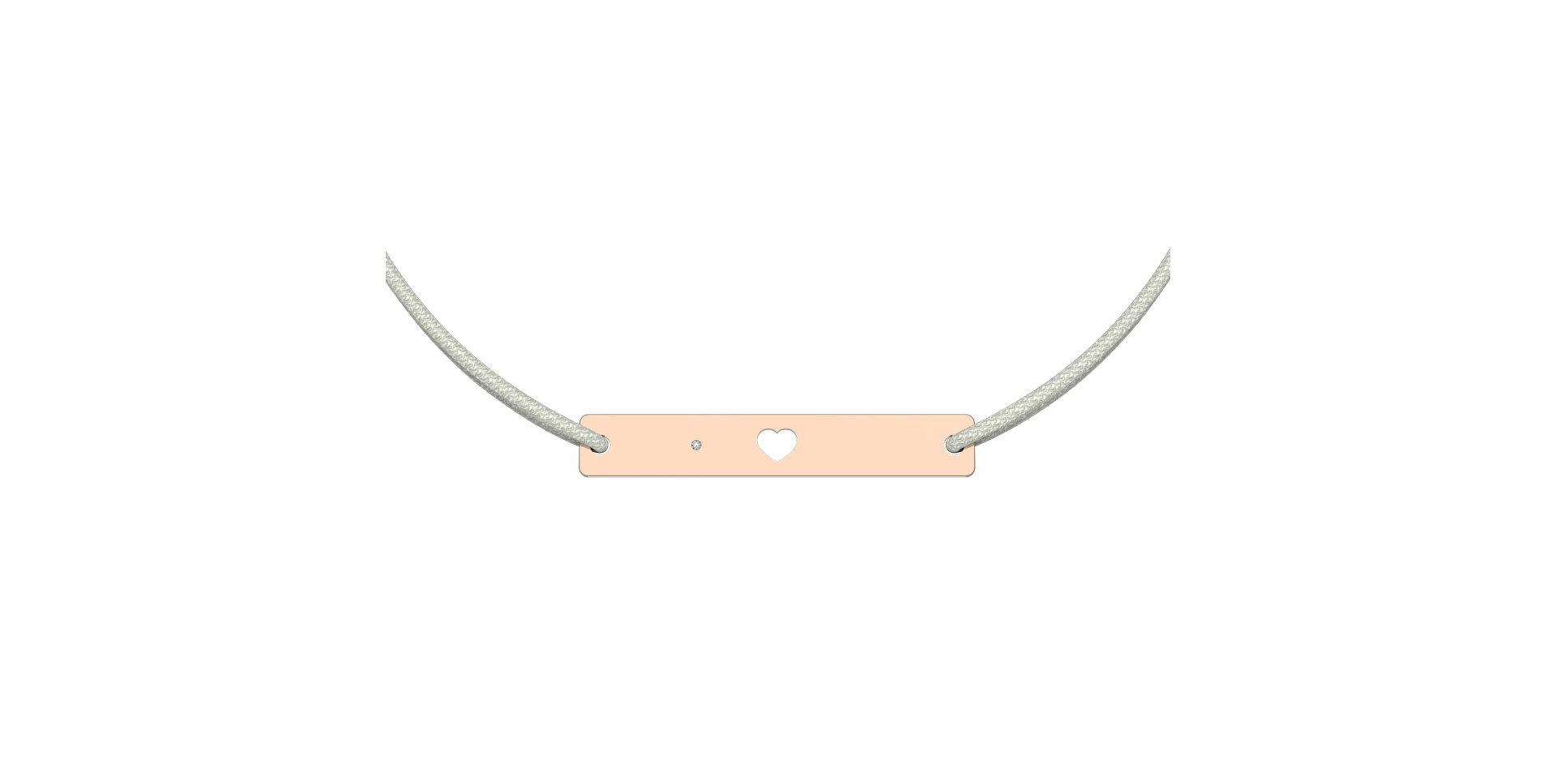 Diamond bracelet Heart Stamp