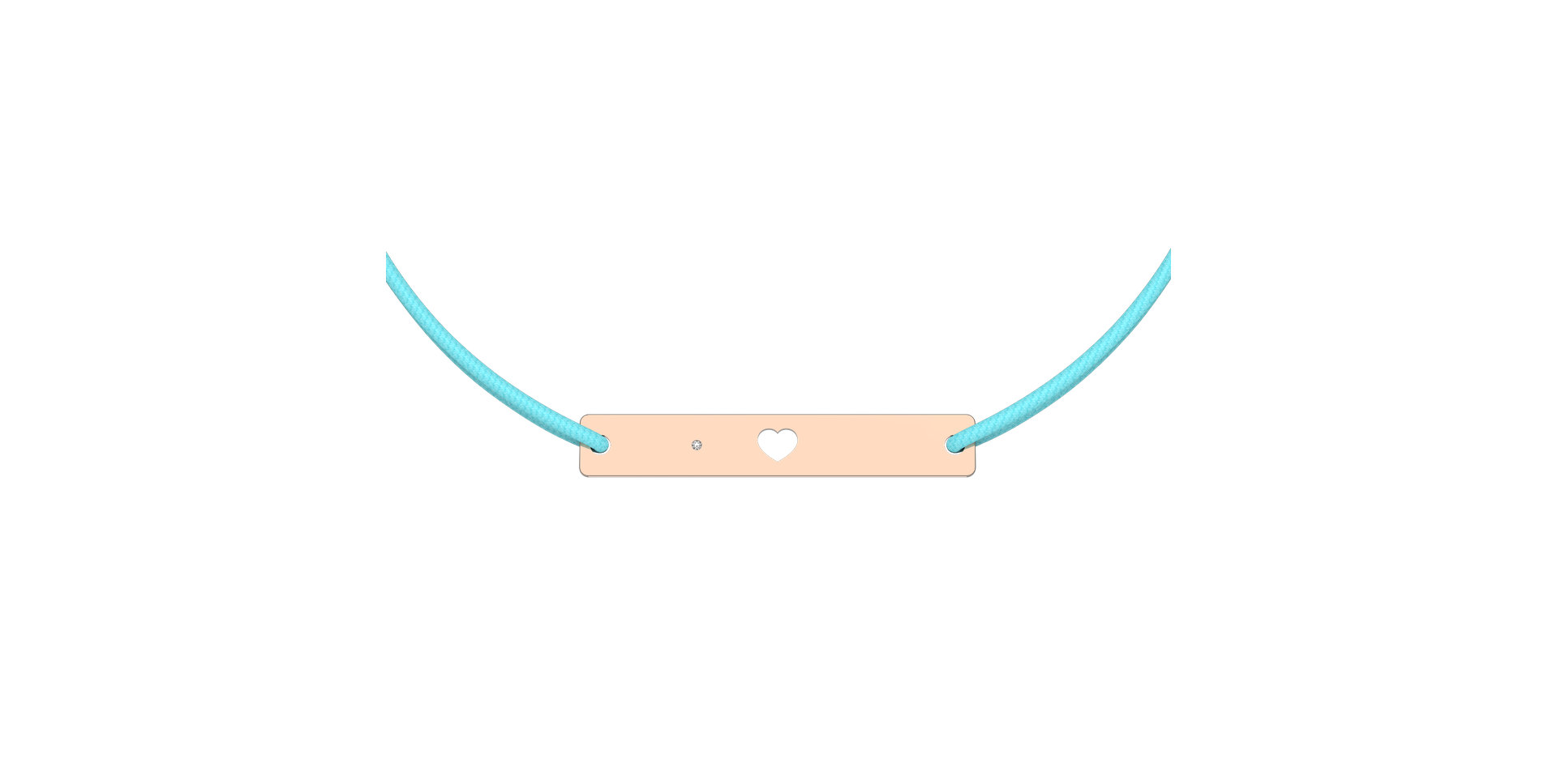 Diamond bracelet Heart Stamp