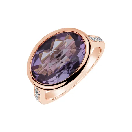 Diamond rings with Amethyst Hereafter