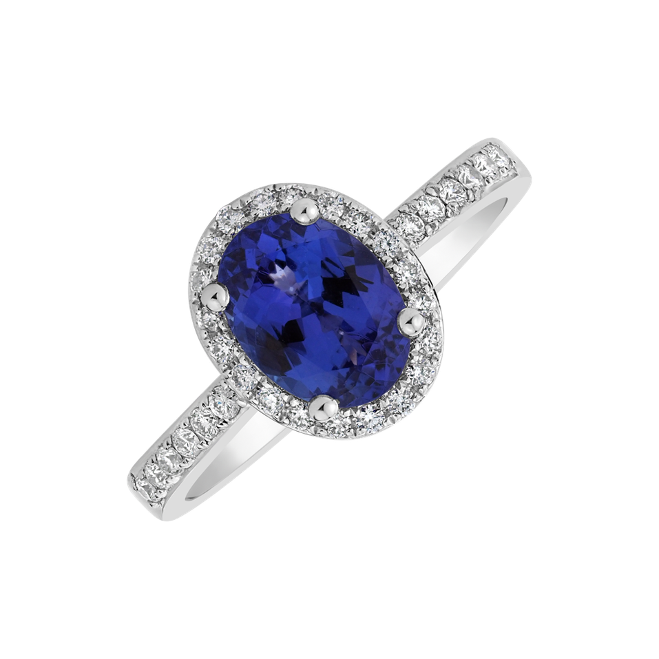 Diamond ring with Tanzanite Sintharia