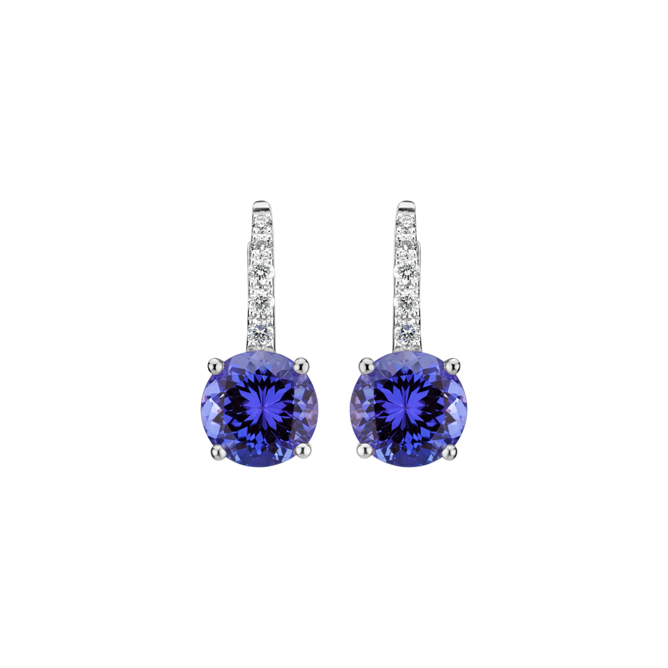 Diamond earrings with Tanzanite Fairytale Gentility