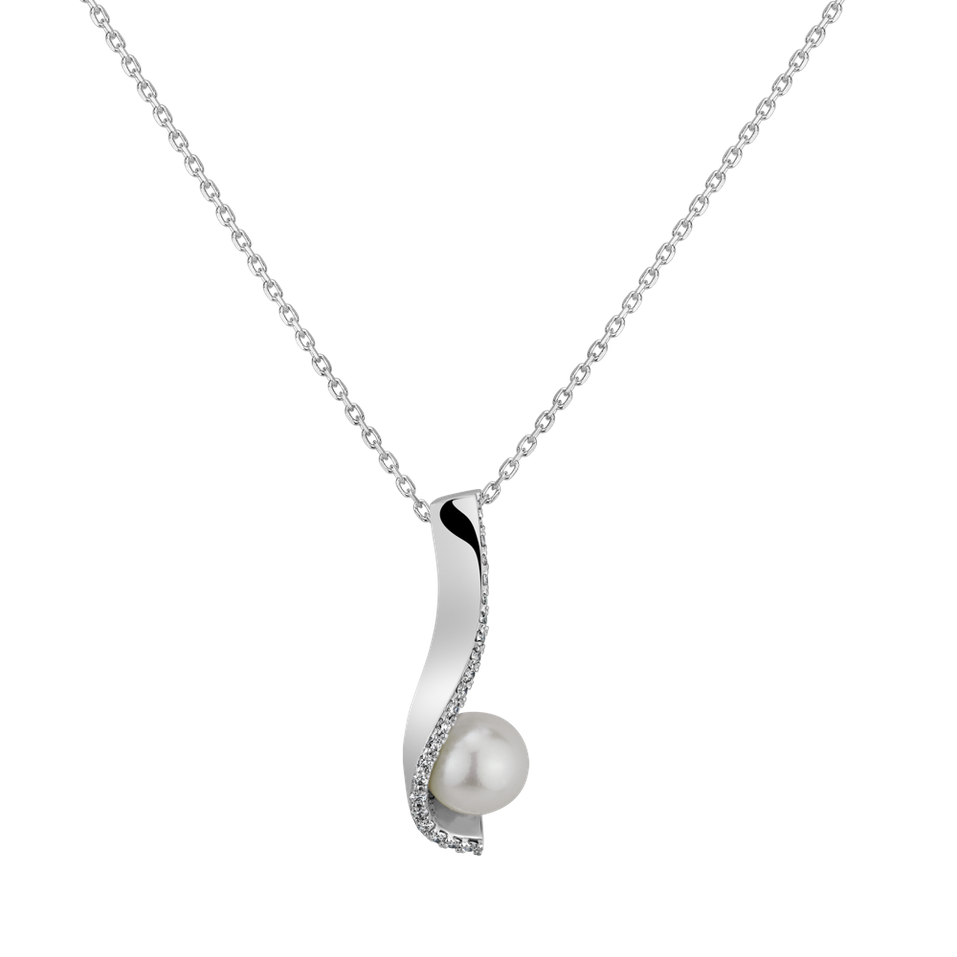Diamond pendant with Pearl Pearly Passion