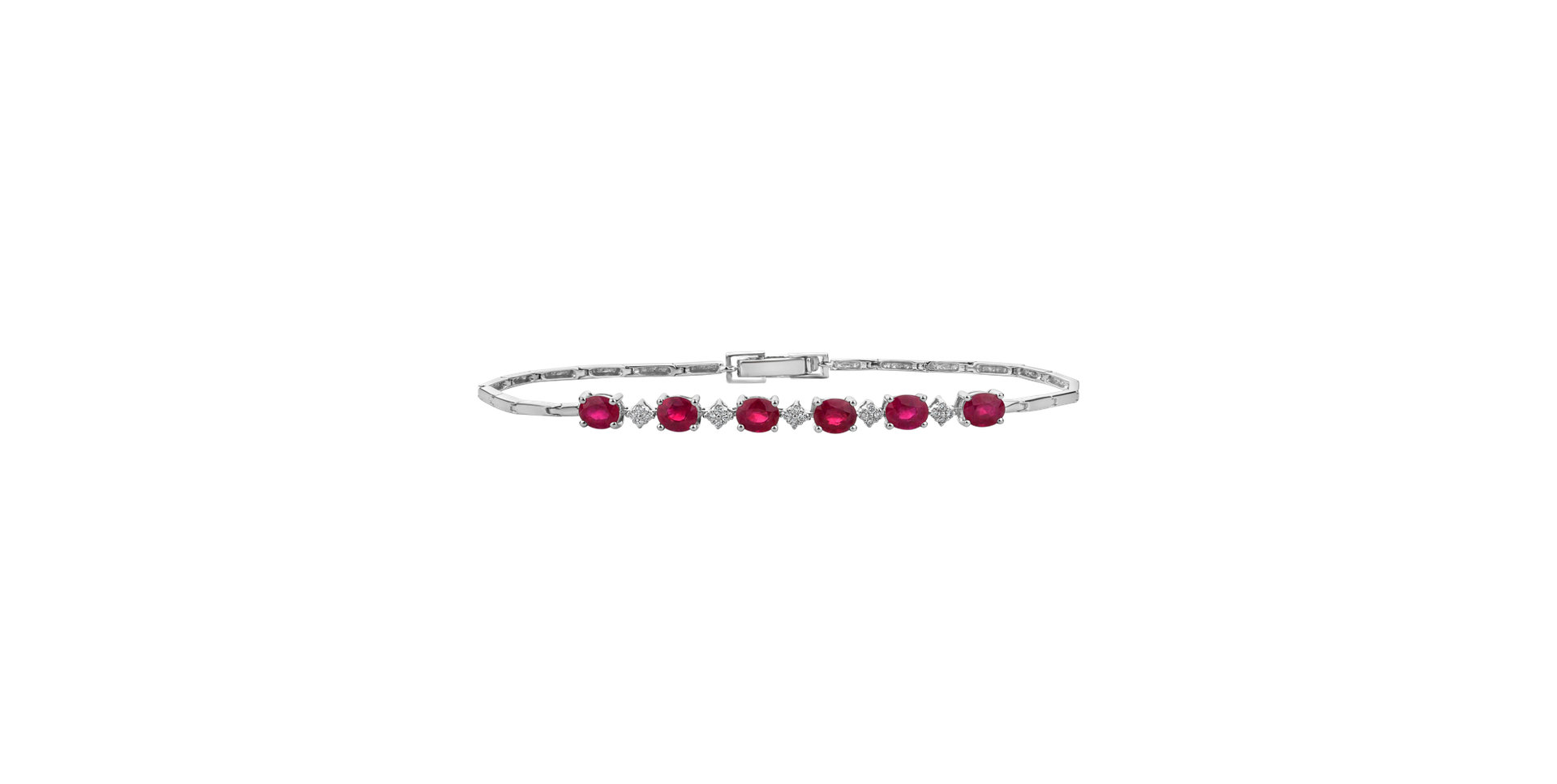 Diamond bracelet with Ruby Fleur