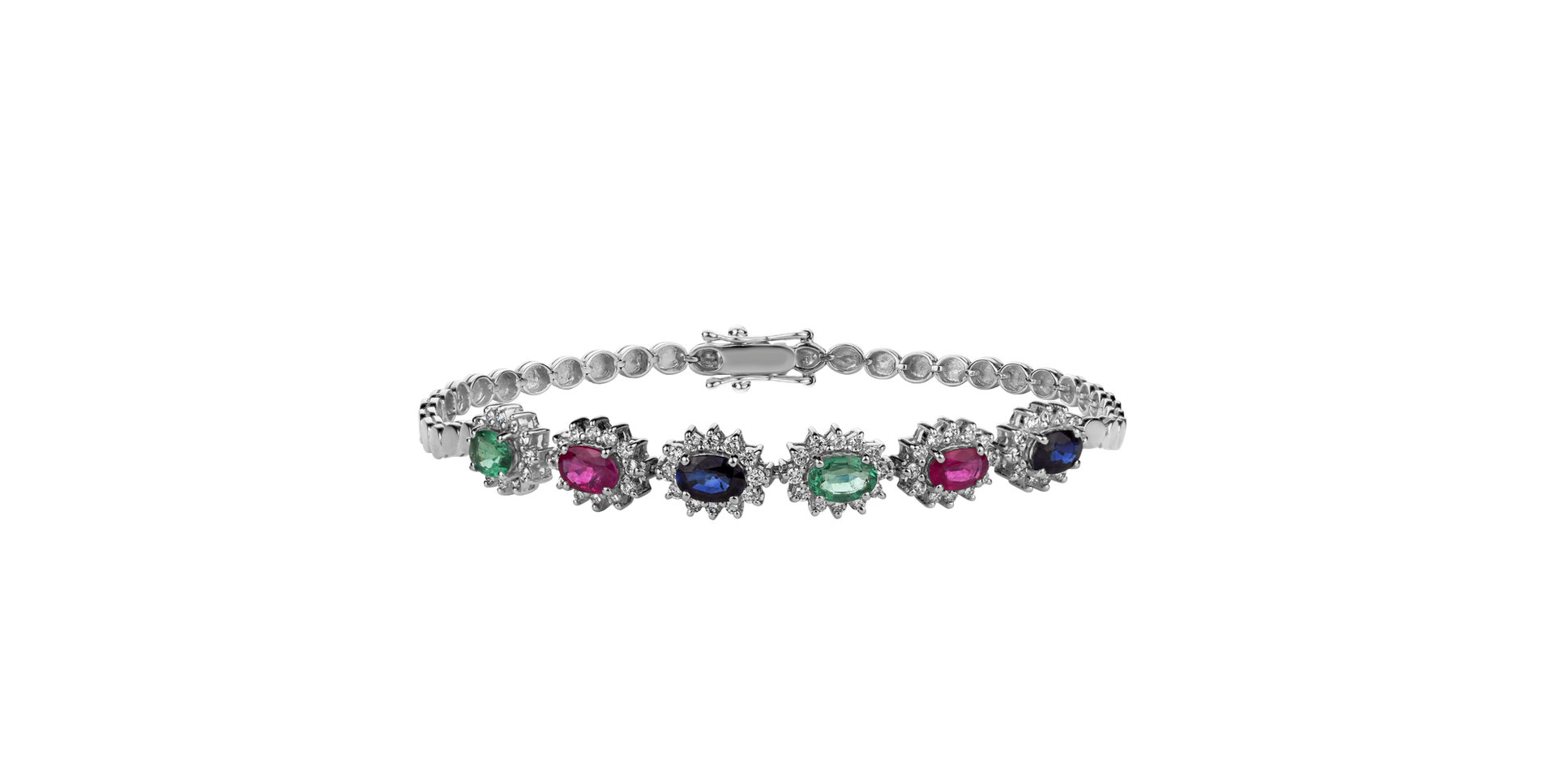 Diamond bracelet with gemstone Royal Rainbow