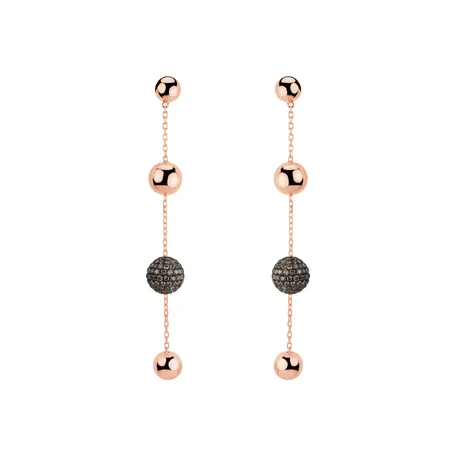 Earrings with brown diamonds Fantastic Marvel