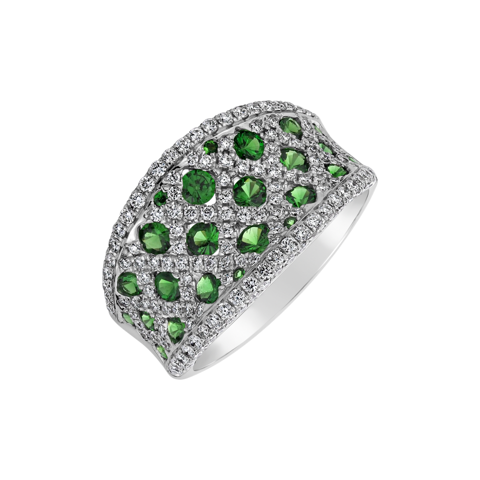 Diamond ring and Garnet Colette